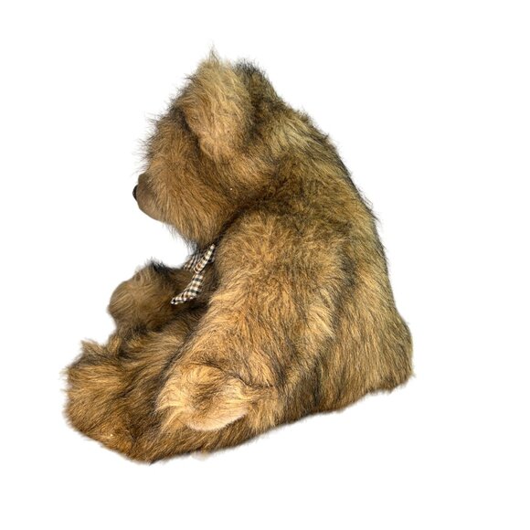 Vintage Chrisha Playful Plush Teddy Bear With Bow Tie Stuffed Animal - Picture 3 of 11